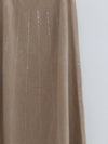 SWAYING Fall/Winter 2025 Floral Sequin Embroidered Alpaca Wool Maxi Dress SW-SW25AW3B19-TUO Camel